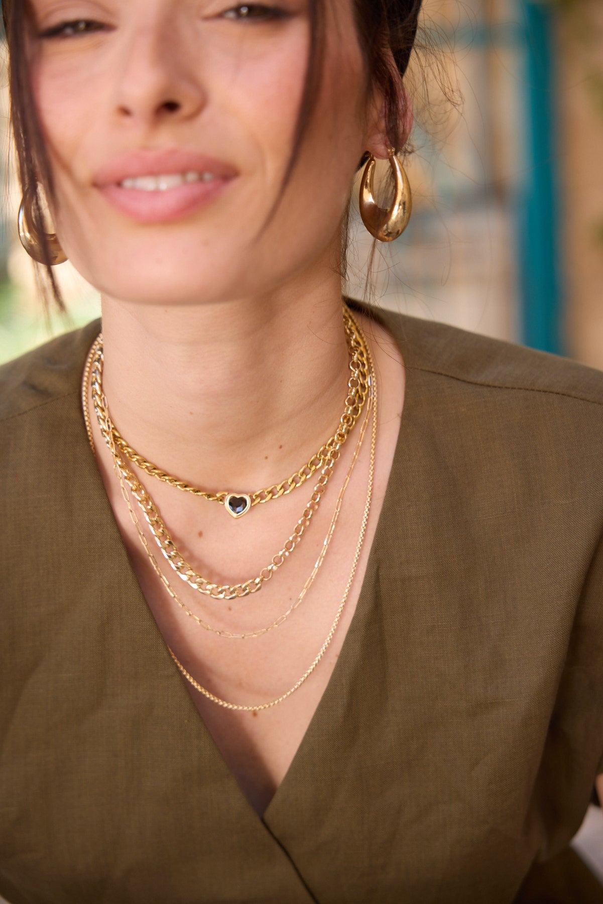 עגילי חישוק זהב בייסיק