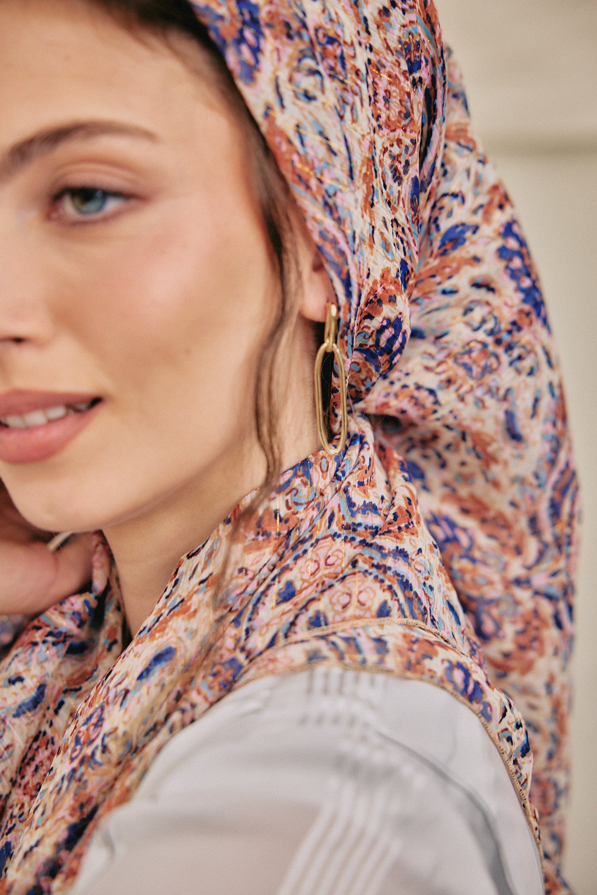 עגילי קונטור זהב