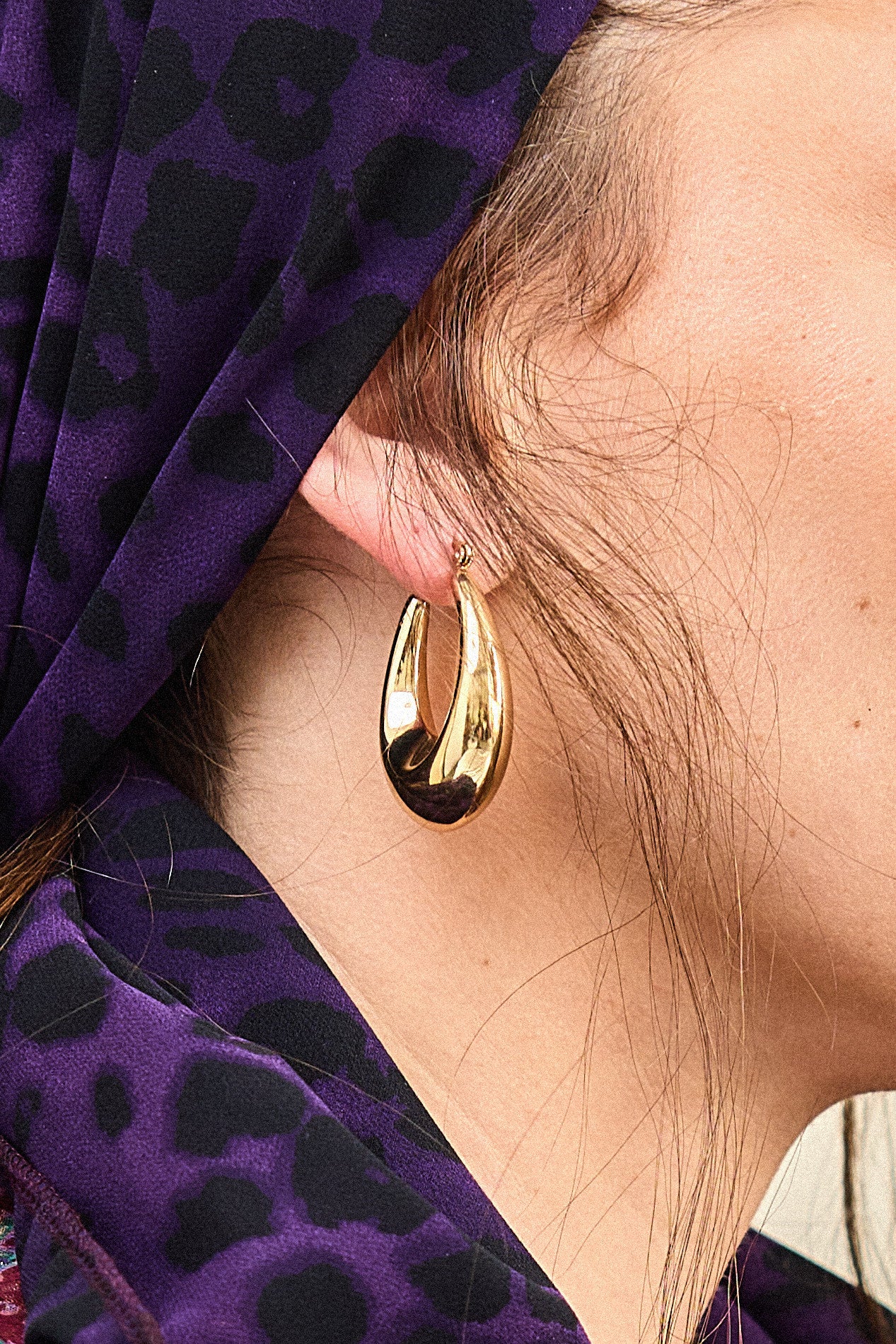 עגילי חישוק זהב בייסיק