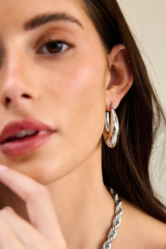 עגילי טיפה כסף